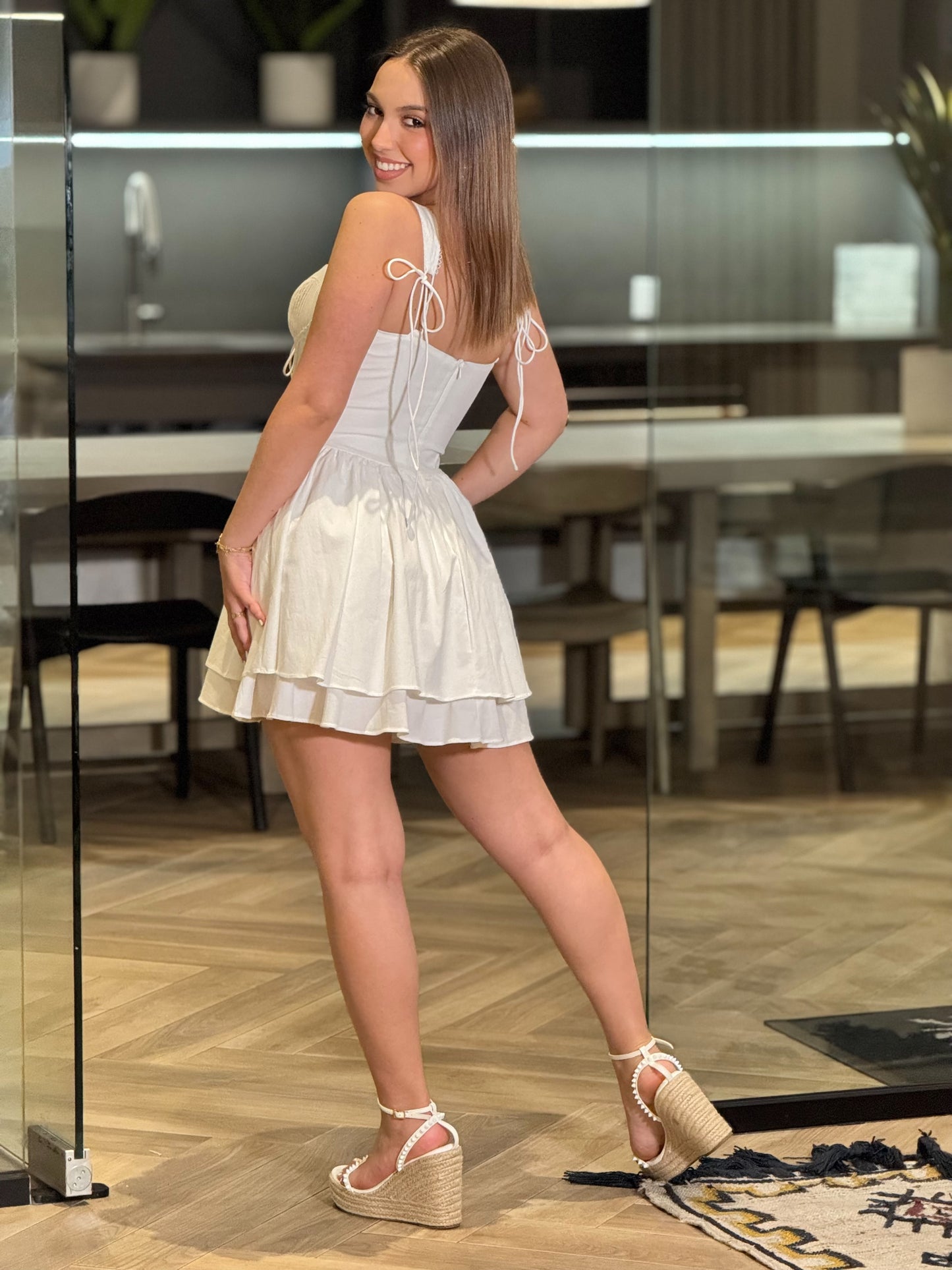 Melanie White Corset Dress