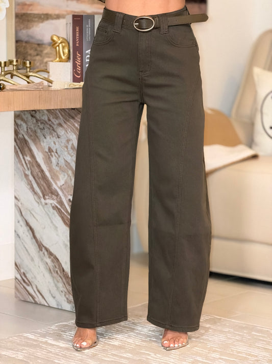 79979 XW Green Barrel Jeans