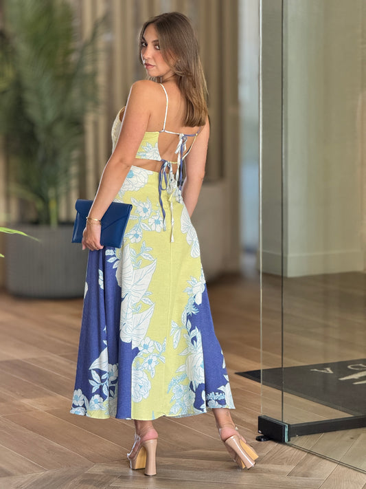 Meredith Blue/Green Print Dress