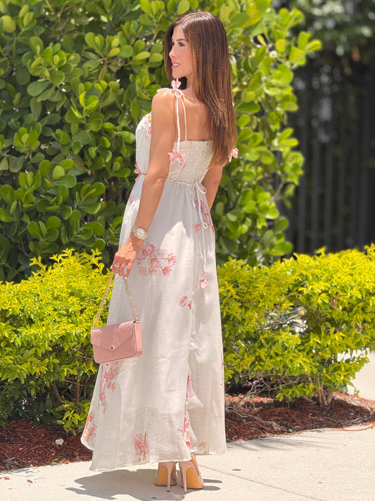 Gardenia White/Pink Floral Dress