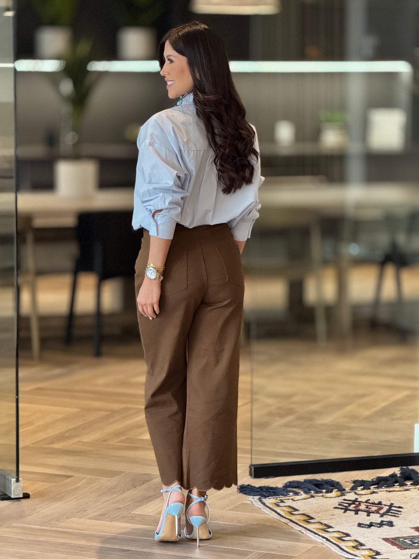 Naples Brown Embroidery Jeans