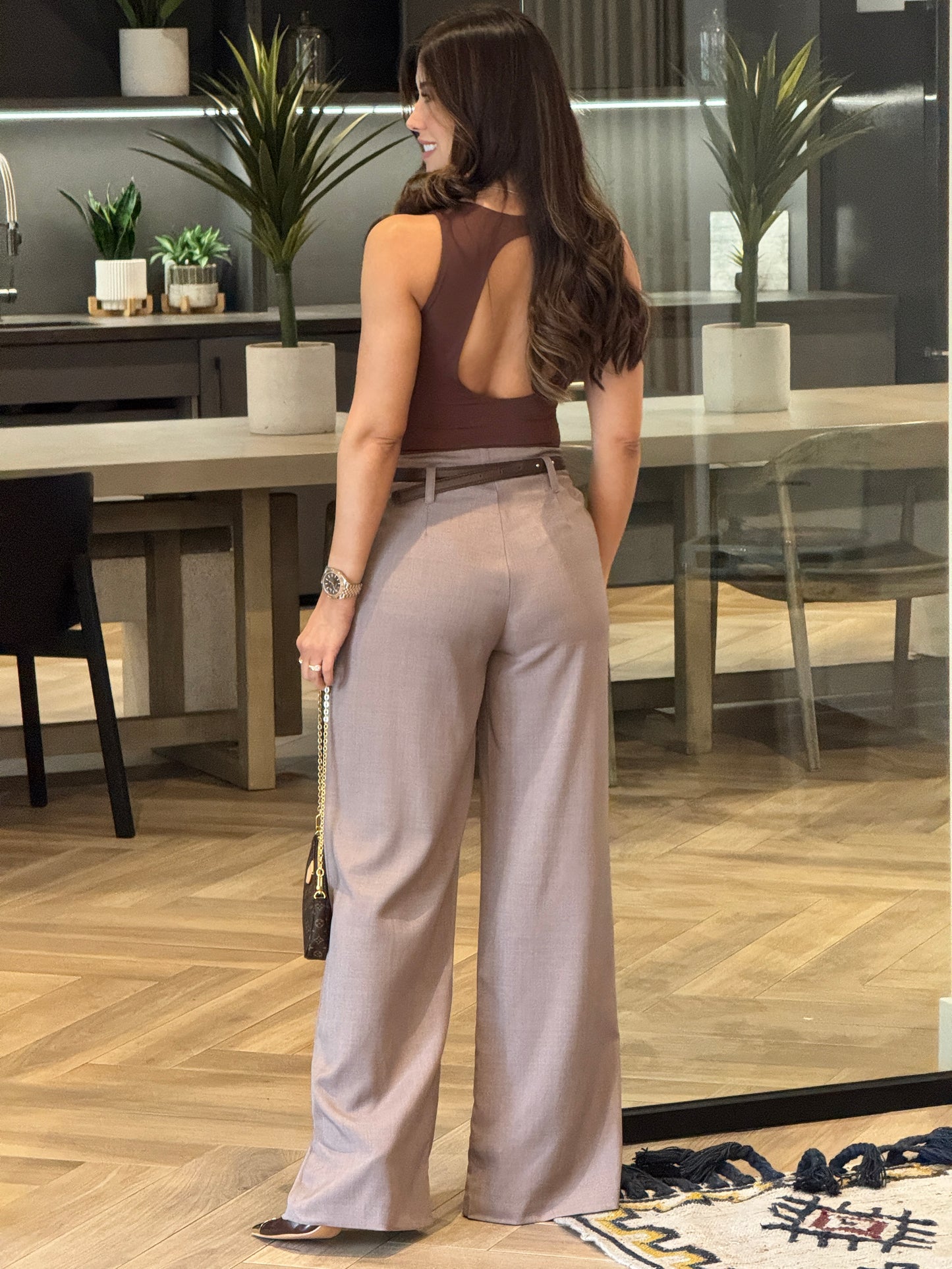 Rivera Brown + Belt Pants