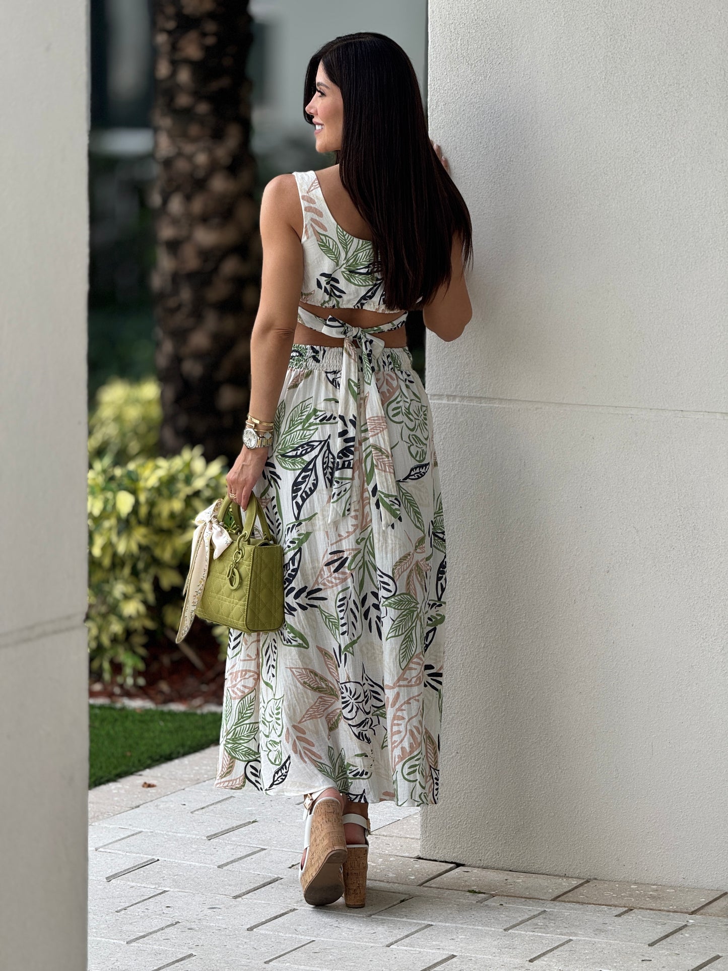 Lilian White Floral Print Dress