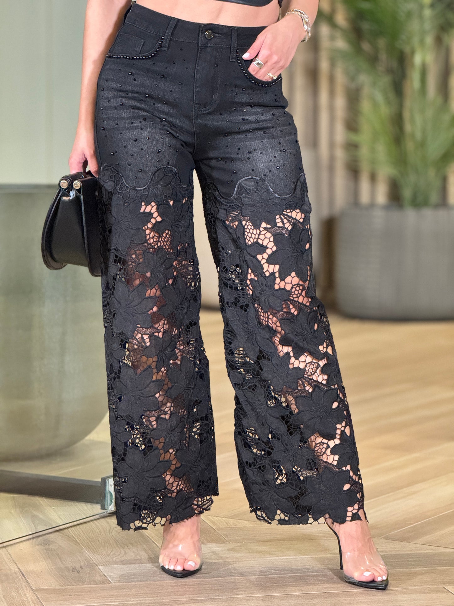 Keila Black Torchon Jeans