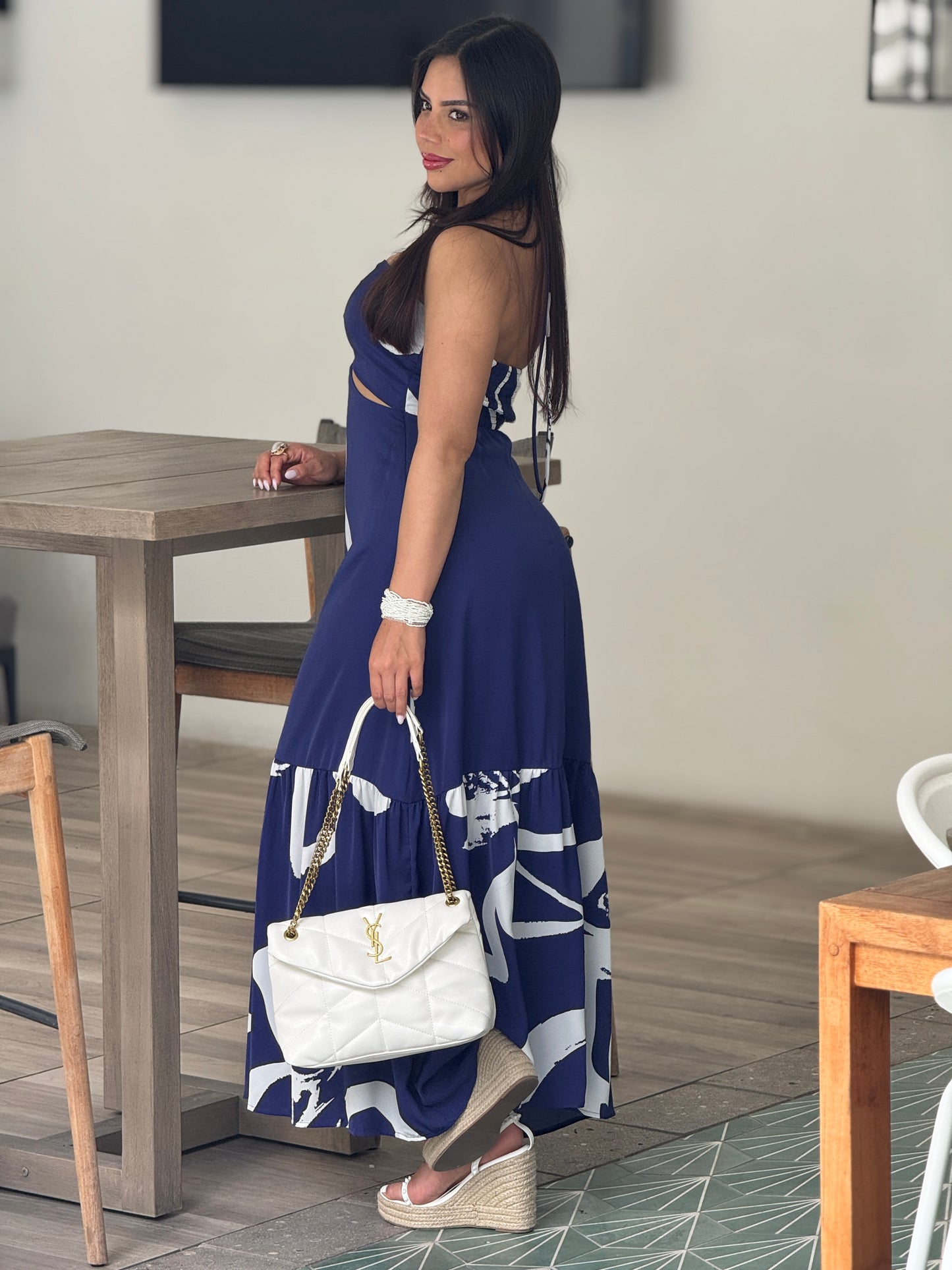 Milka Navy Print Dress
