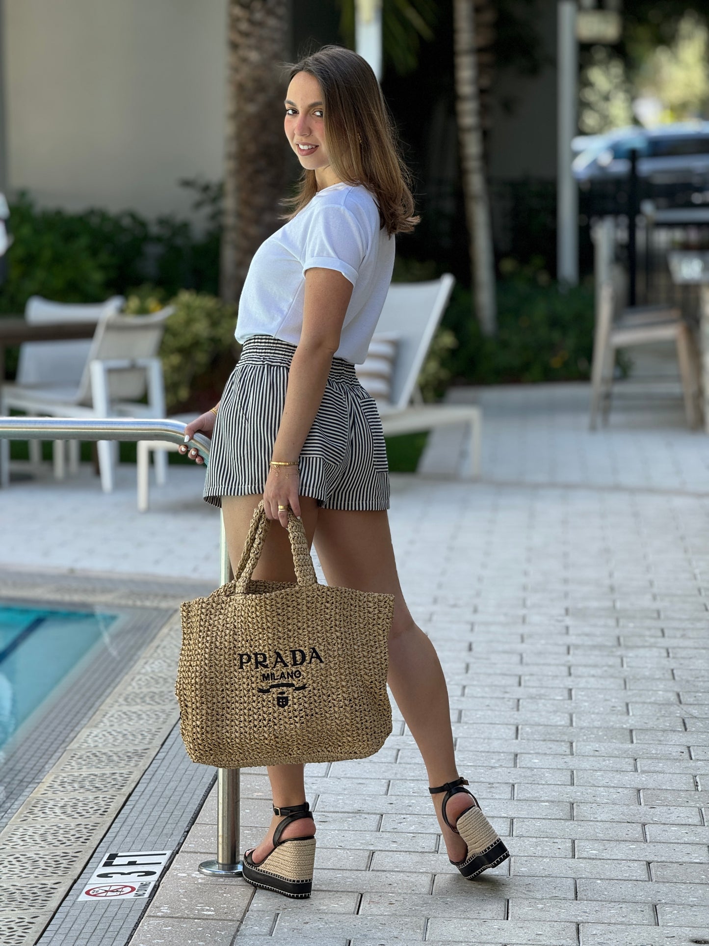 Amalfi Black Lines Skort