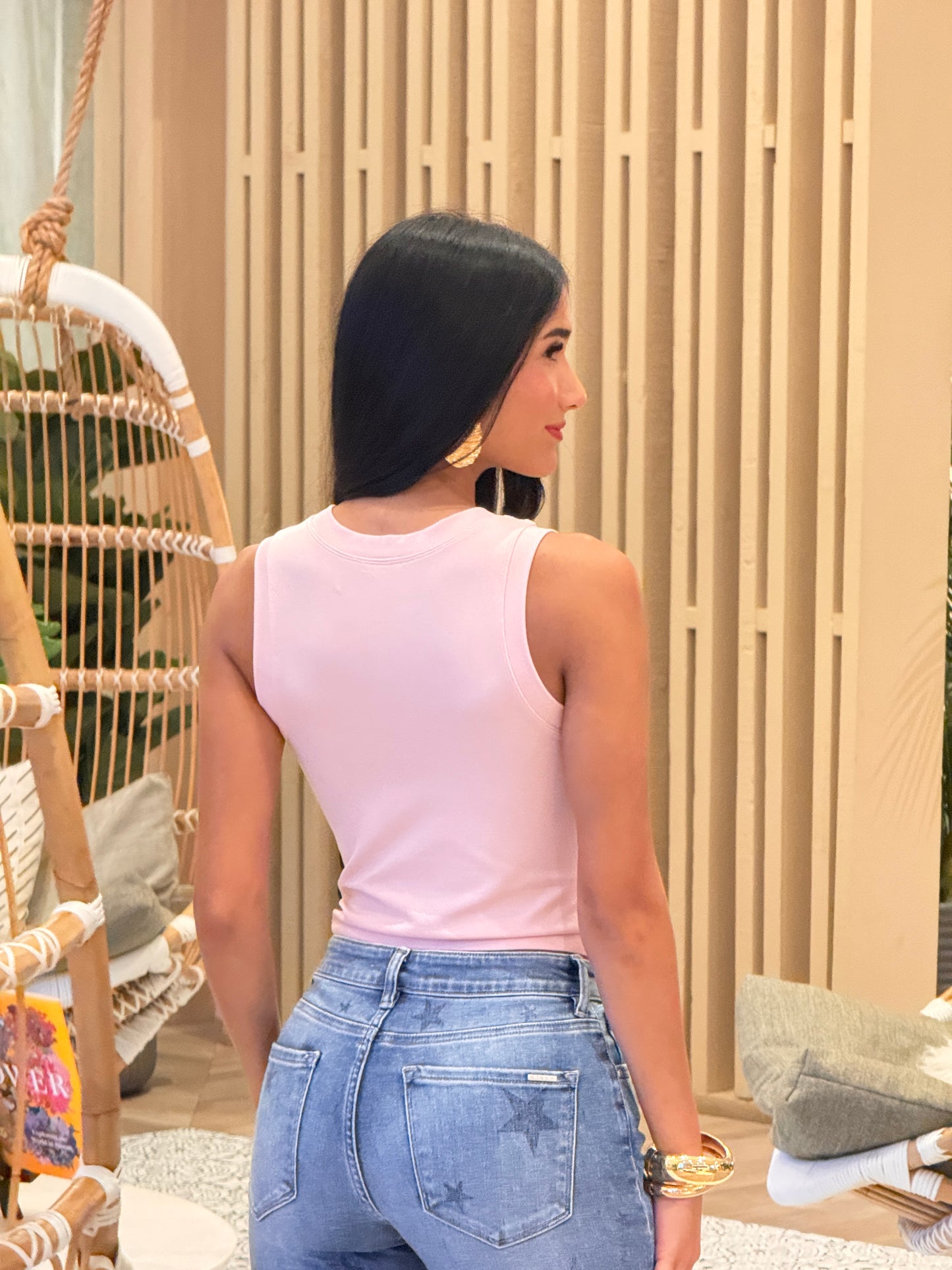 Bellie Pink Lycra Basic Top
