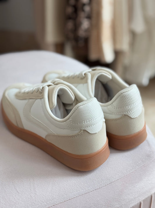 Wayne-1 Beige Sneakers