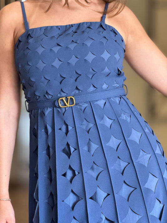 Eugenia Blue Circles Dress
