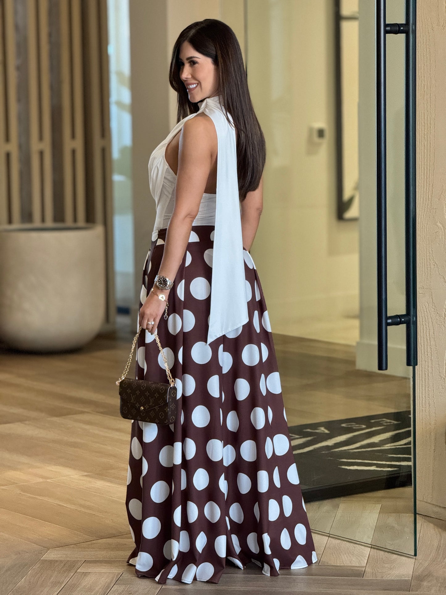 Danna Brown Polka Dots Pants