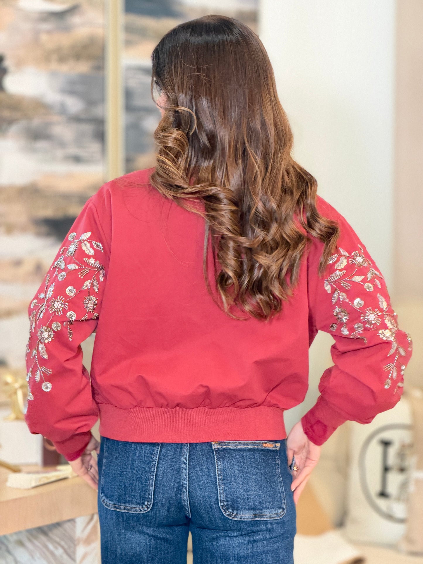 2027 Ten Burgundy/Silver Jacket Top