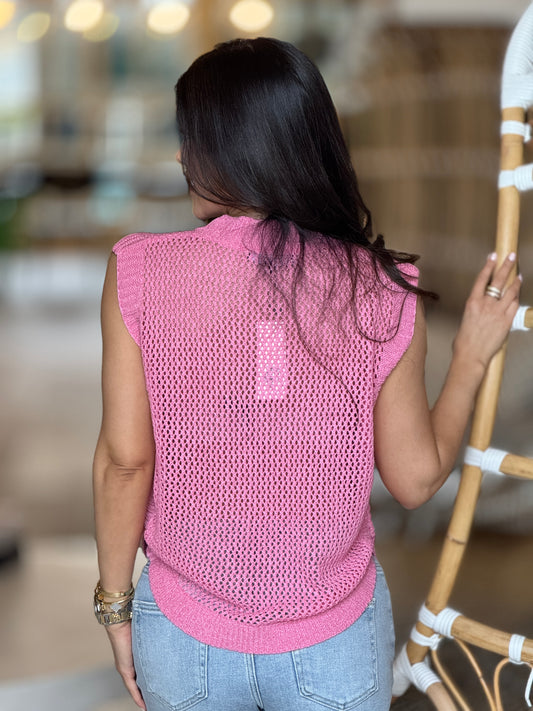 Strut Pink Knitted Top