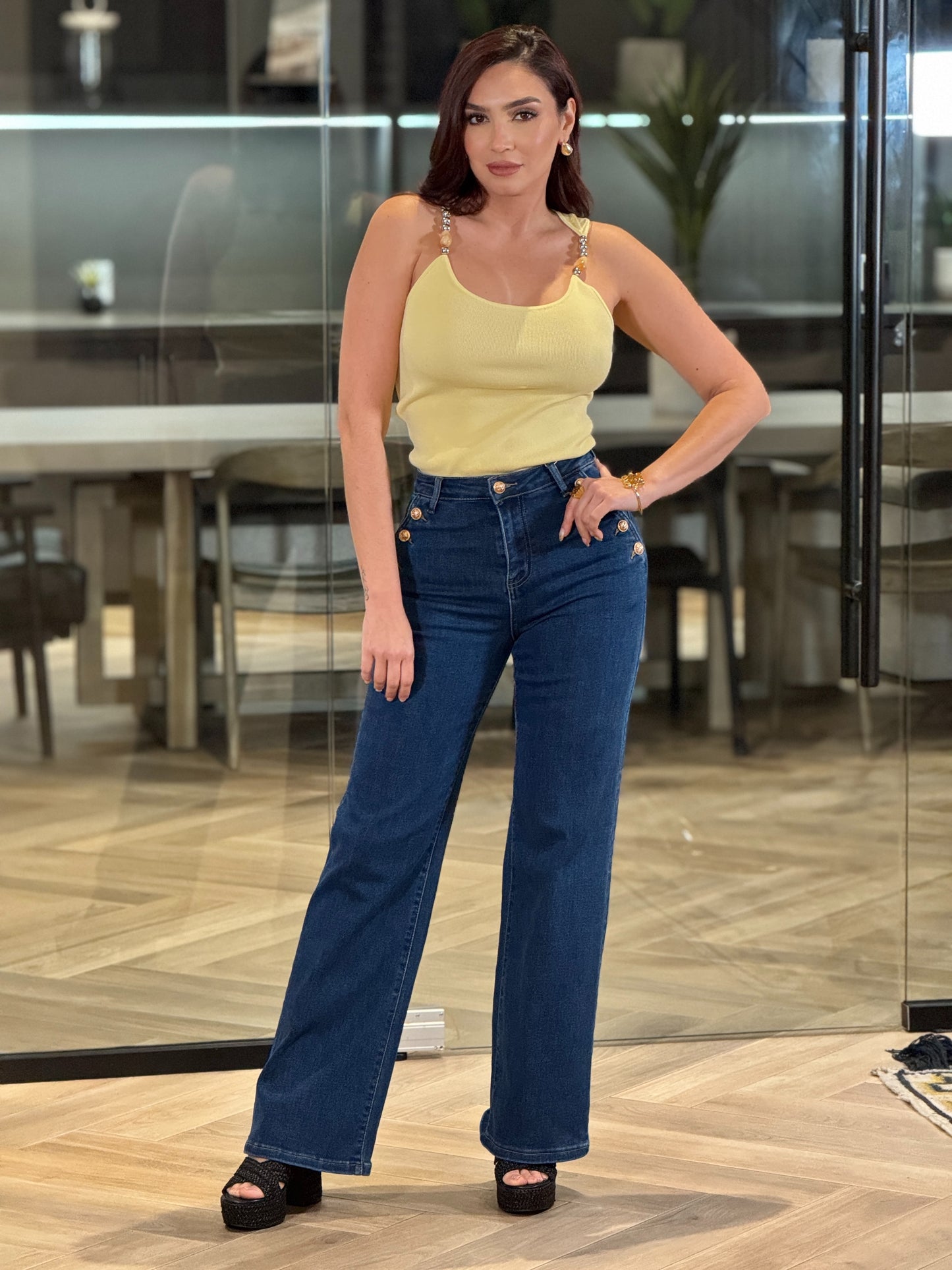 Milka Beads Yellow Top