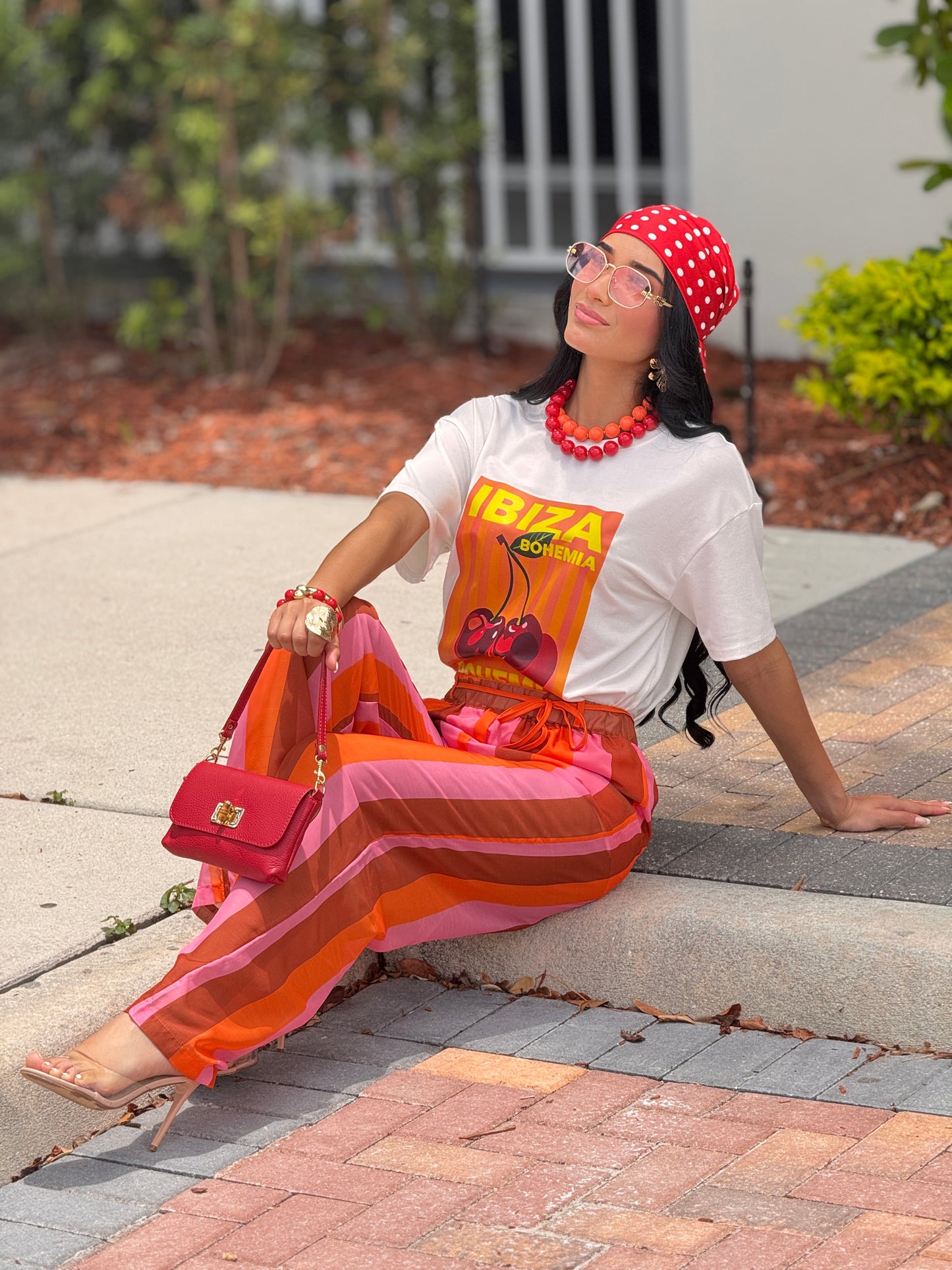 Daz Orange/Pink/Maroon Lines Pants
