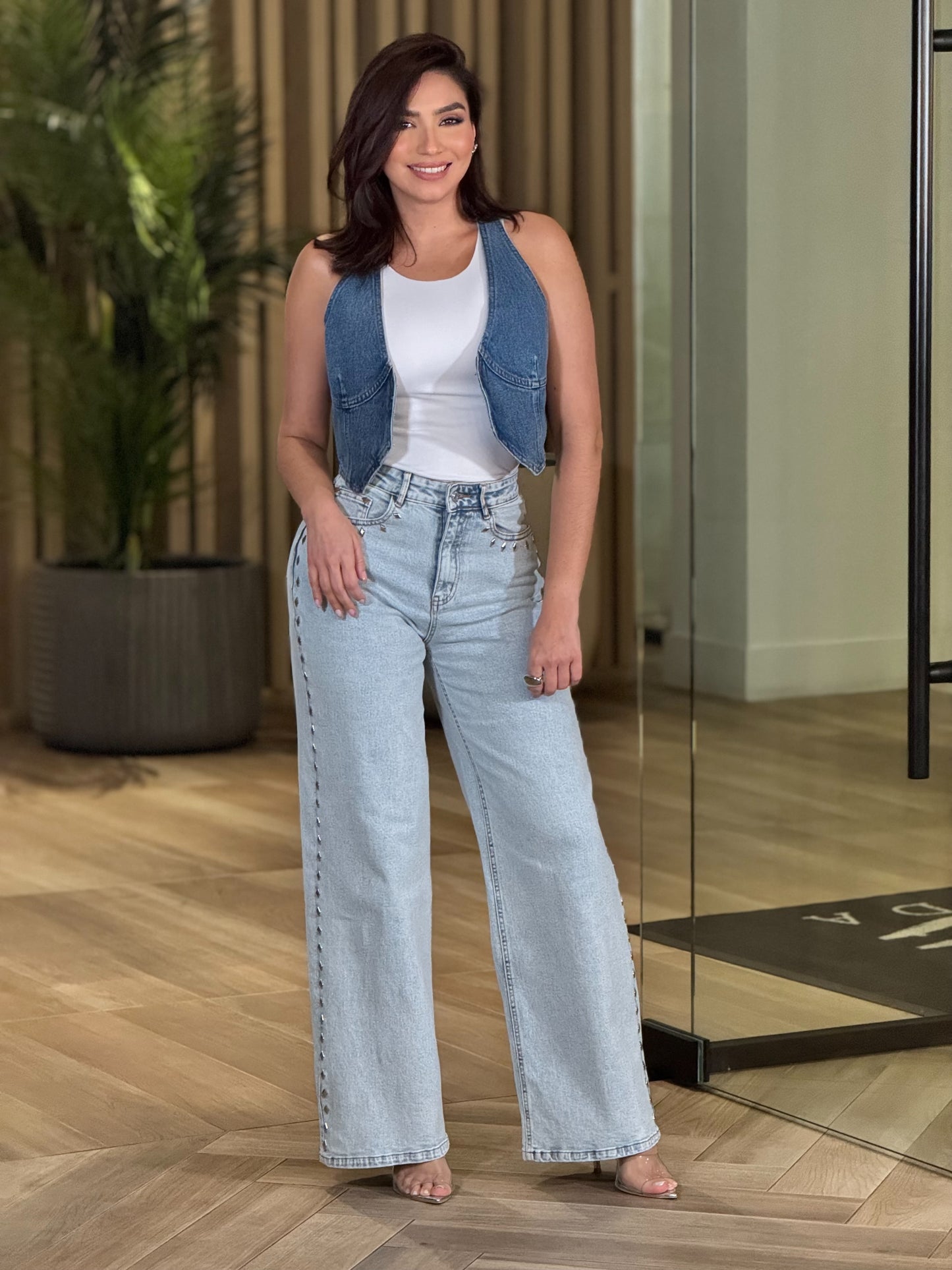 Spikes Denim Jeans