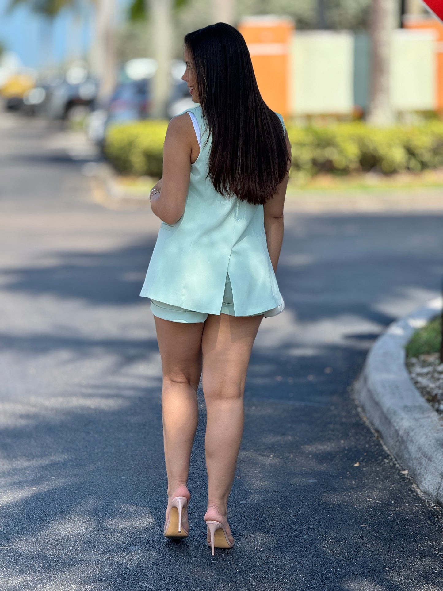 Ovianca Mint Vest+Short Set