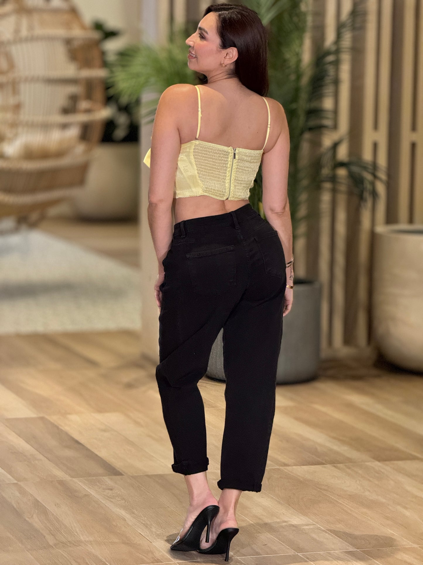 Larose Yellow Floral Top