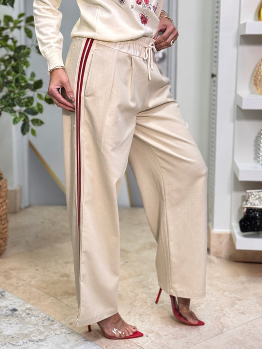 Amber Beige/Red Lines Pants