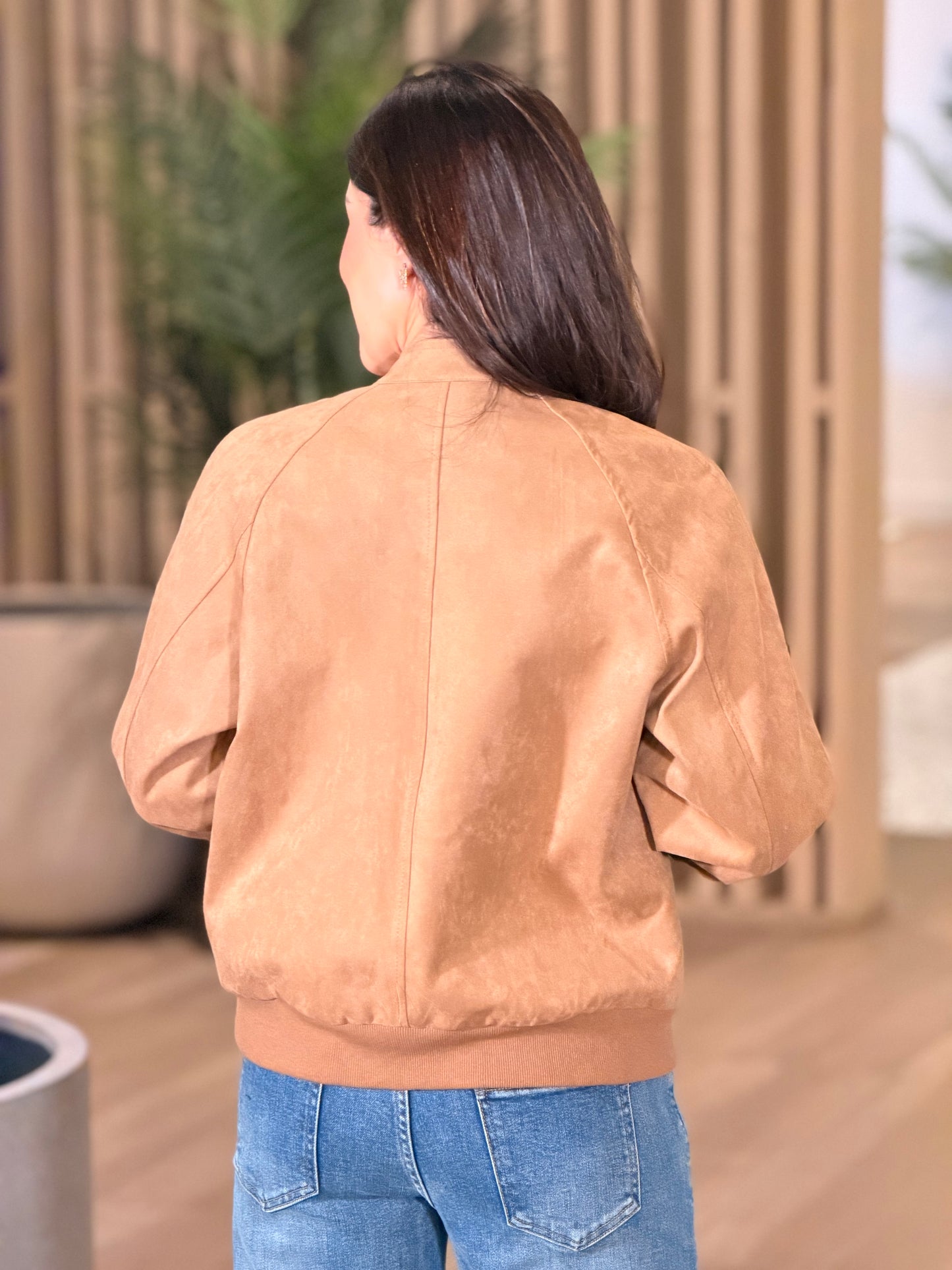 Celi Beige Suede Jacket