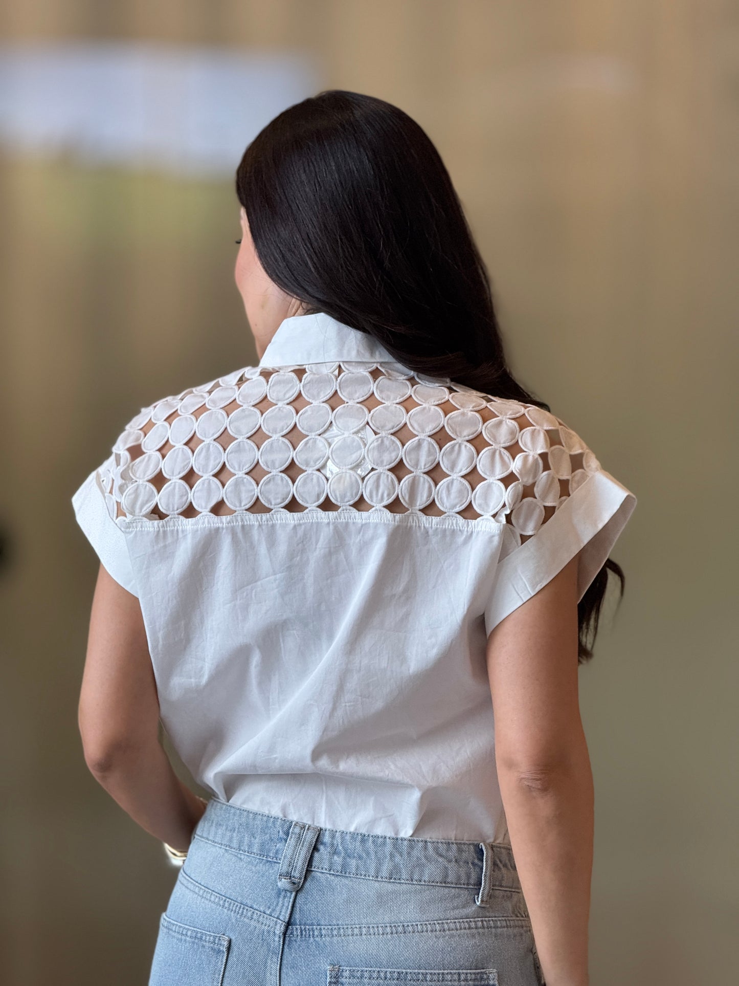 Pastel White Circles Shirt