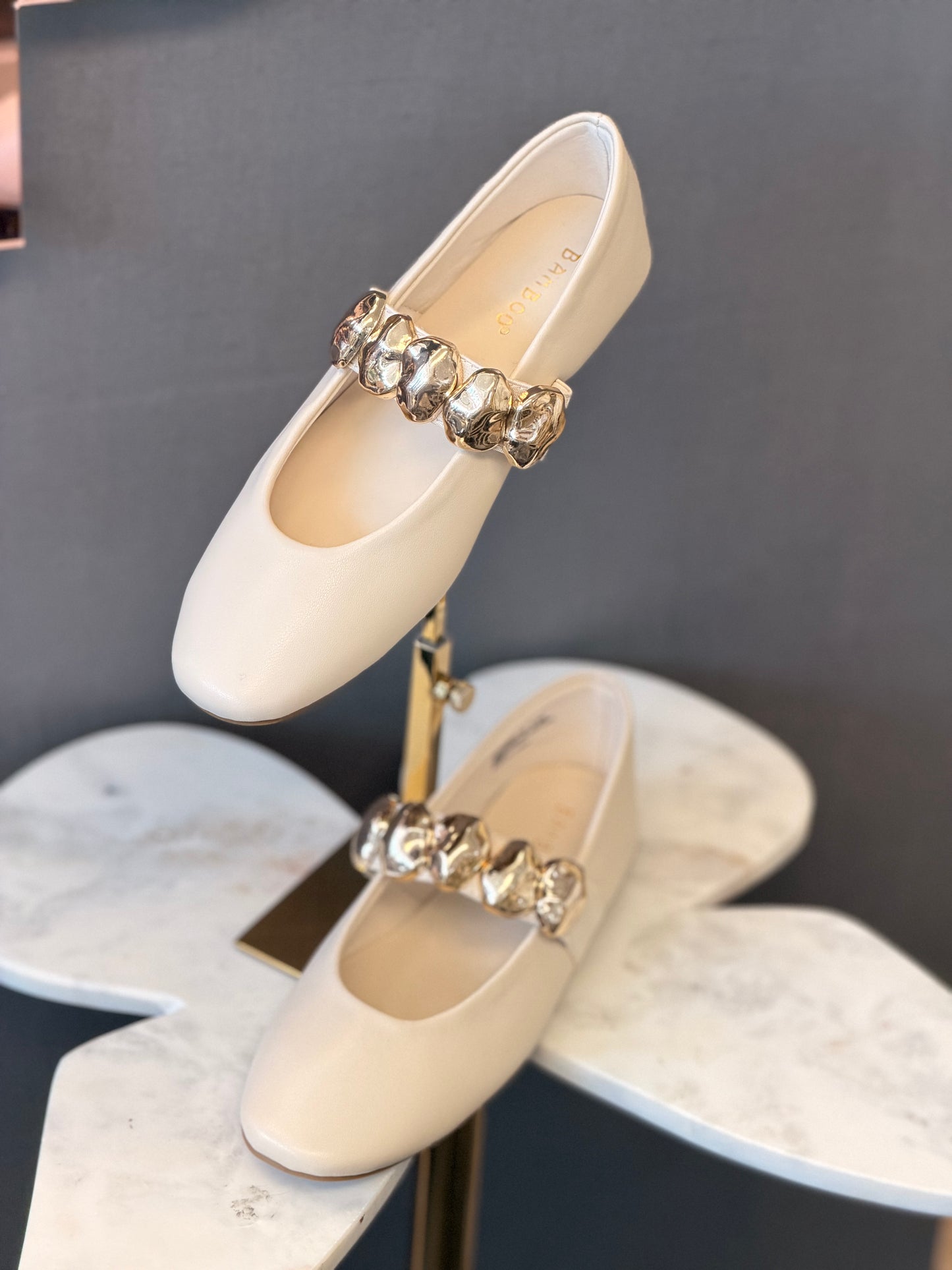 Caring Beige Ballerina Flats