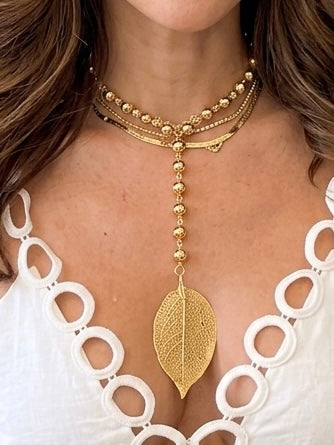 Hoja Gold Necklace