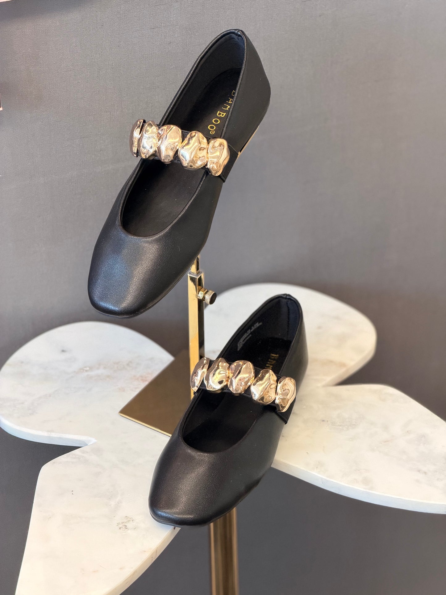 Caring Black Ballerina Flats