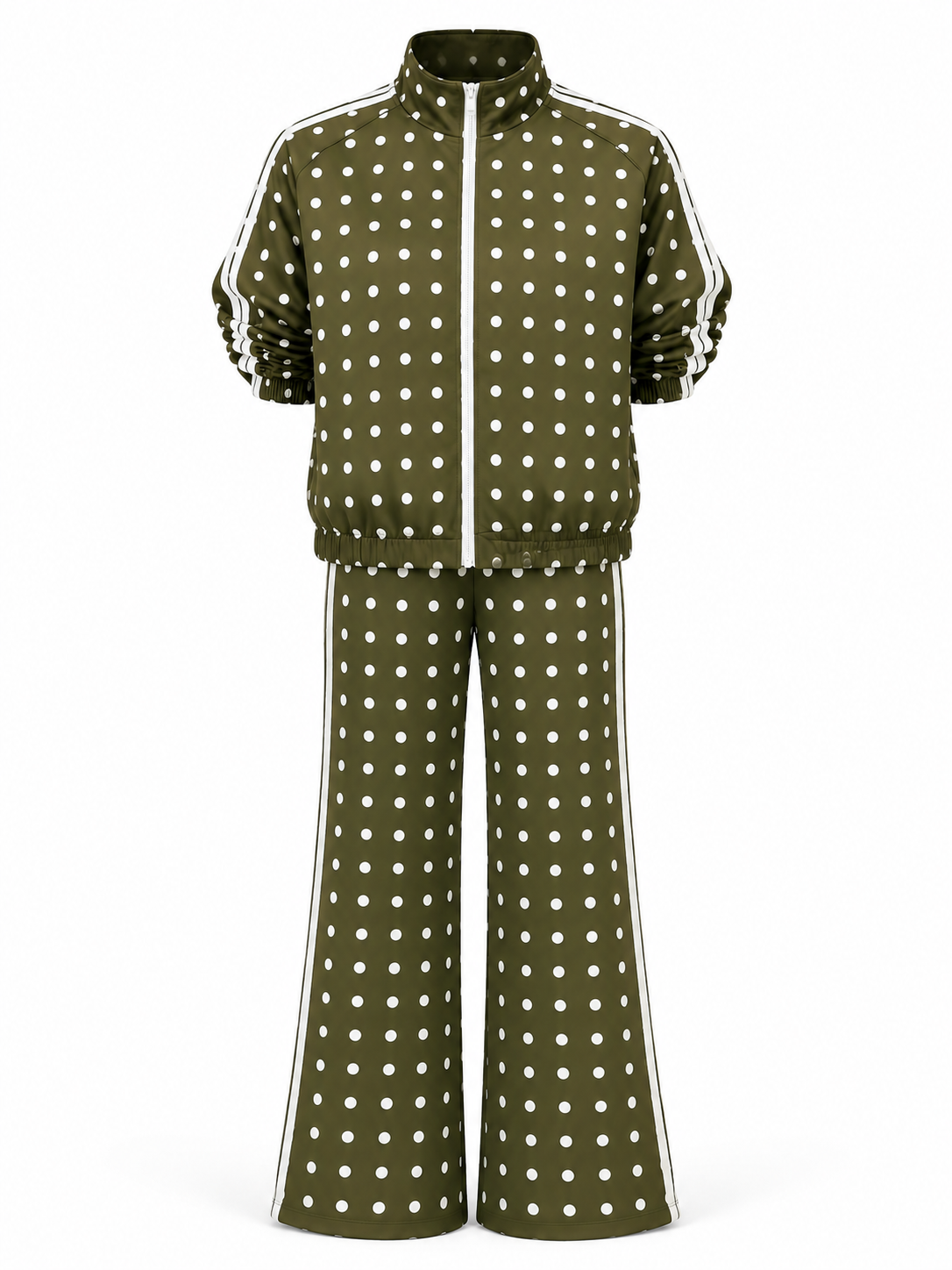 Italy Green/White Polka Dots Sport Set