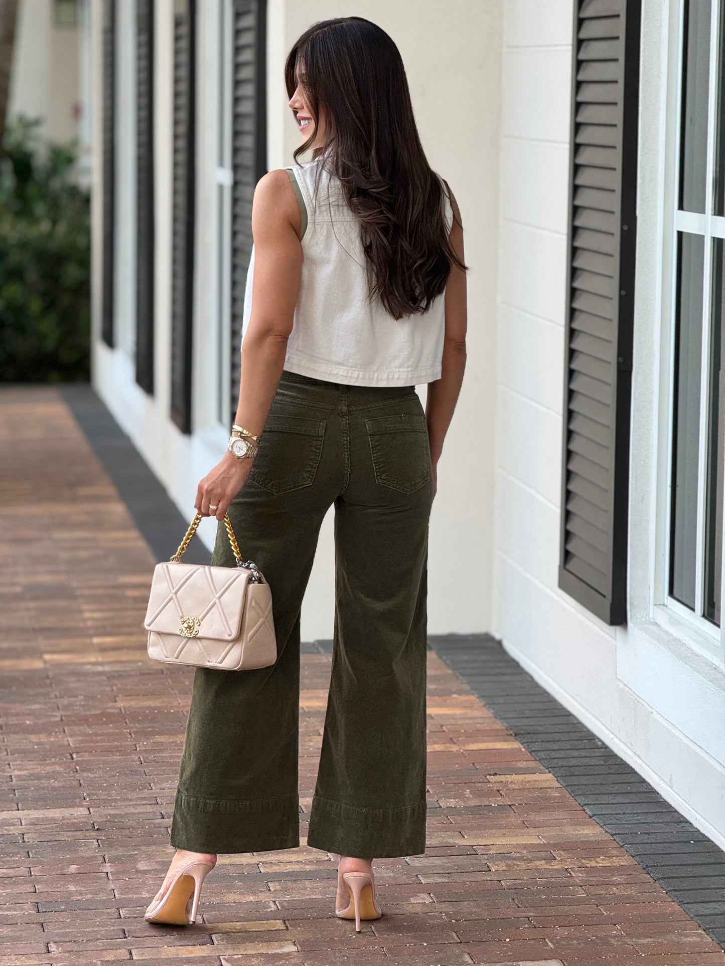 Risen Green Velvet Jeans