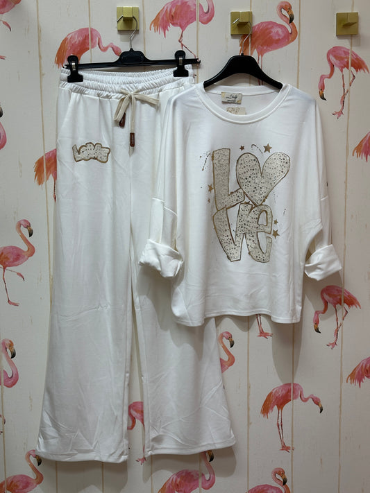 Lovely White Italian sport Set