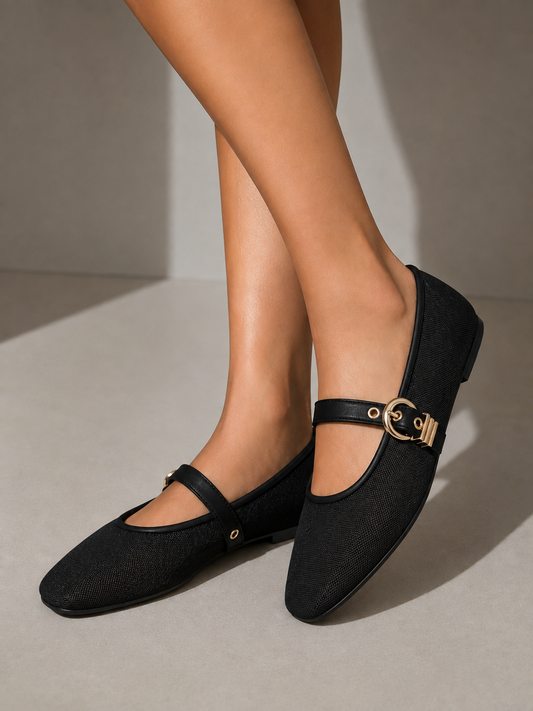 Jax Black Ballerina Flats