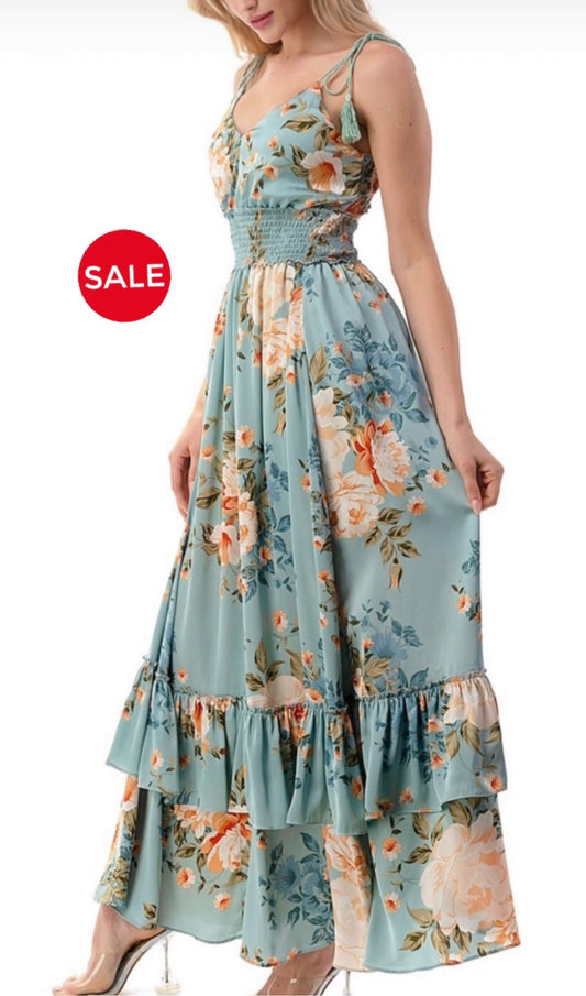 Flower Long Dress