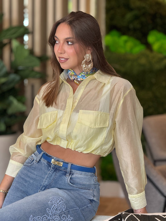 Dreamy Yellow Sheer Blouse