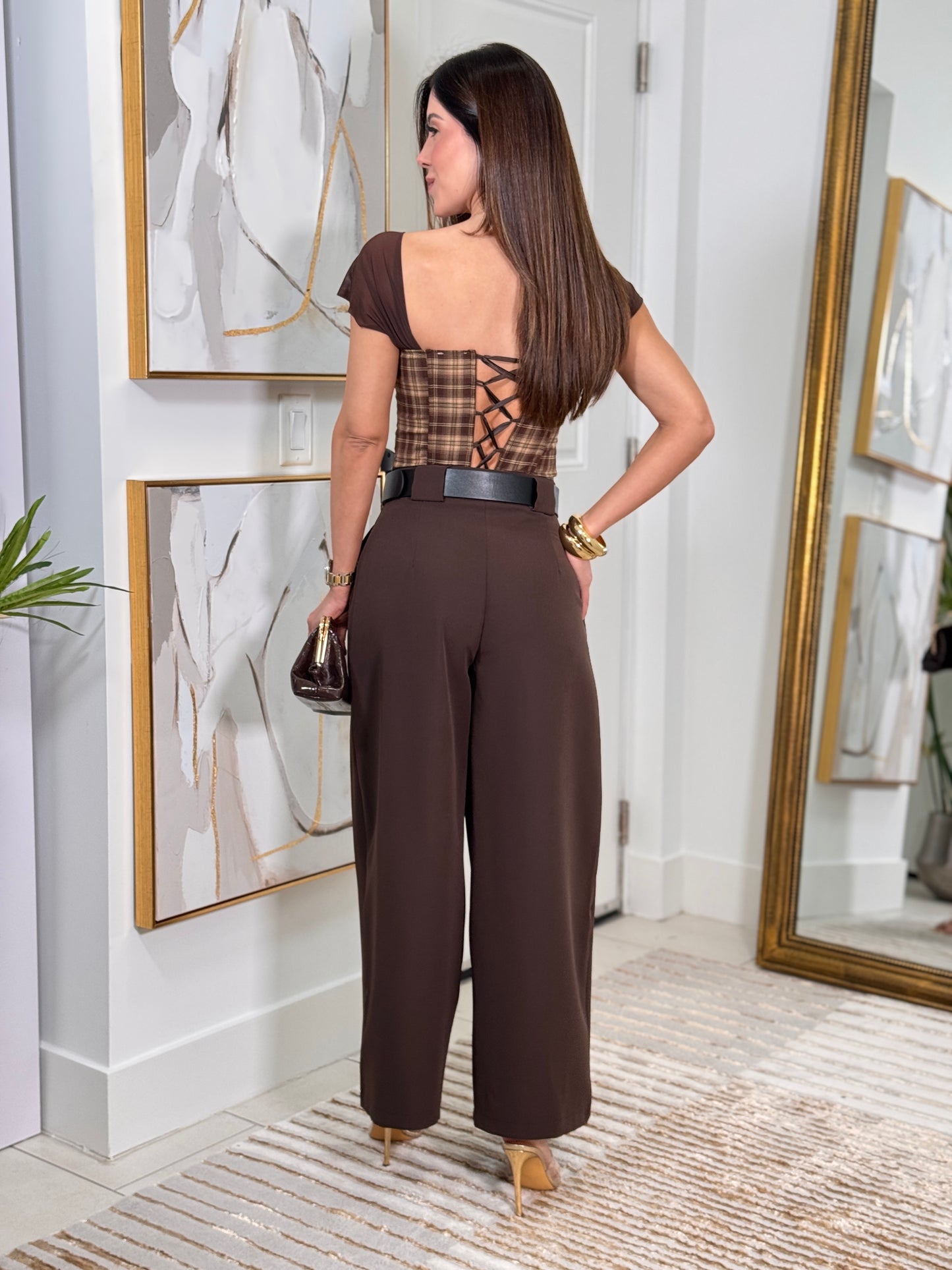 952 Sublime Brown Wide Pants