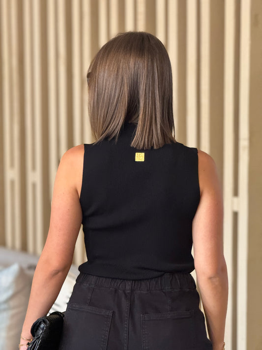 Locket Black Knitted Top