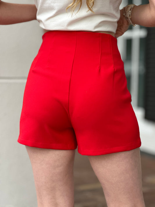 Ovian Red Shorts