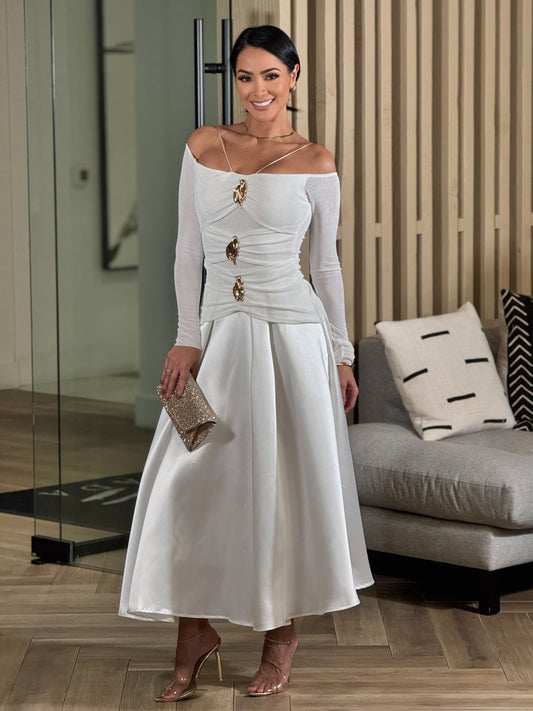 Seoul White Cutout Dress Gala