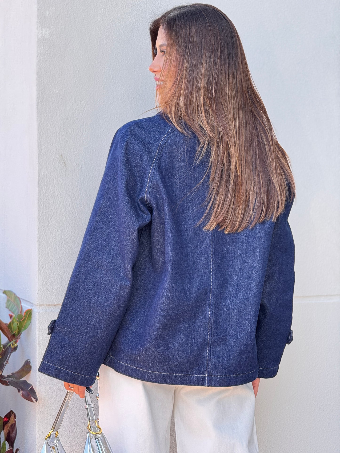 Cartoon Dark Denim Jacket Top