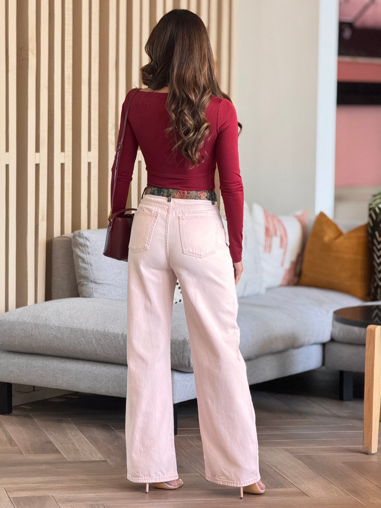 Atelier Pink/Multi Waist Straight Jeans