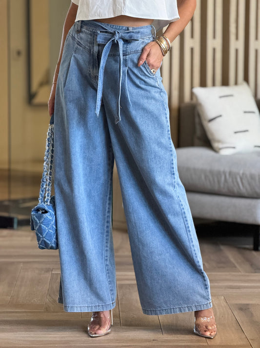 Hilary Denim Palazzo Jeans