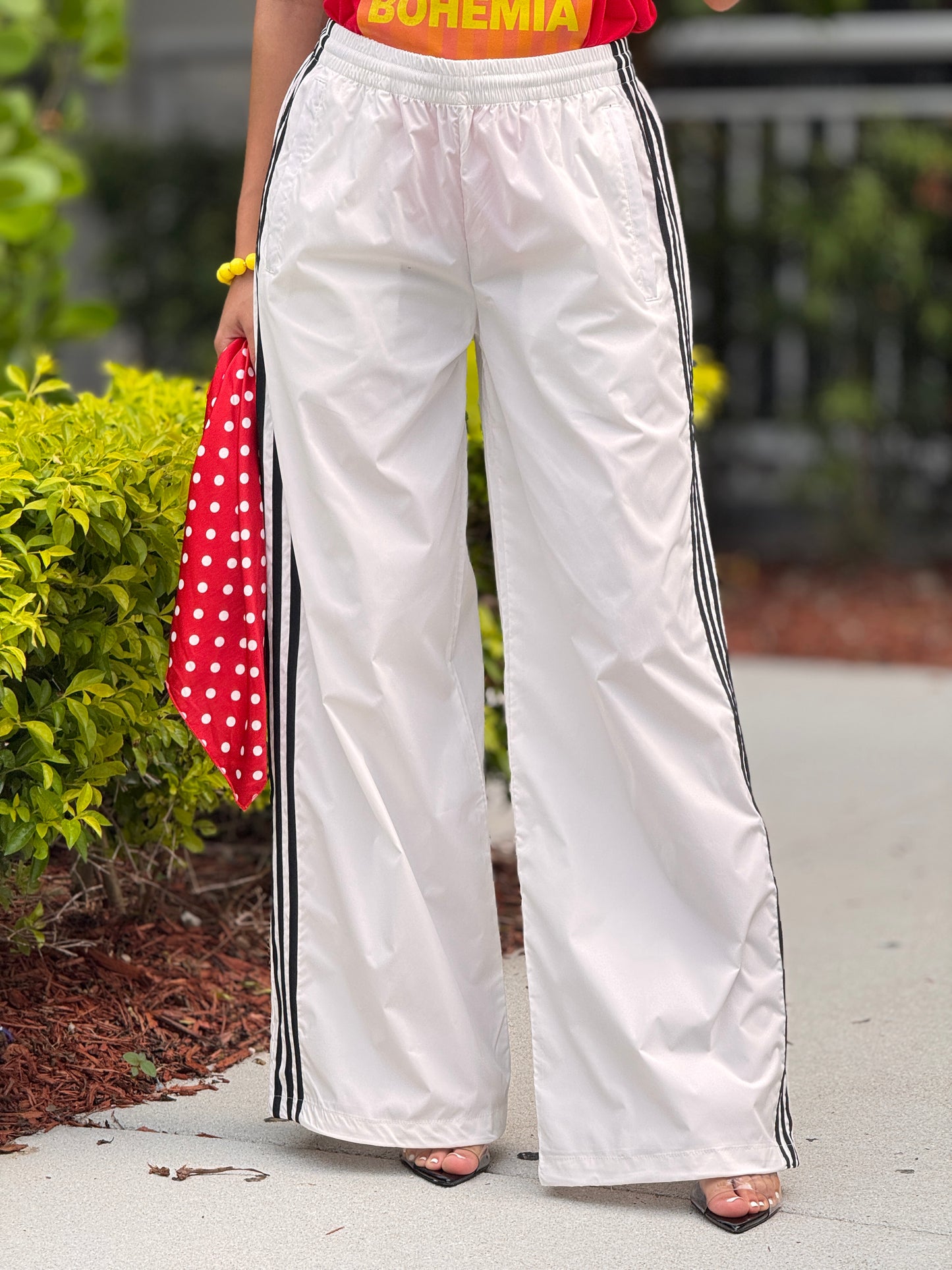 Luvely White Lines Sport Pants