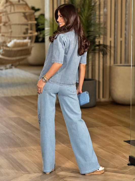 Mirna Denim Top