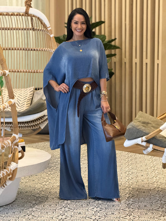 Norkys Denim Palazzo Set