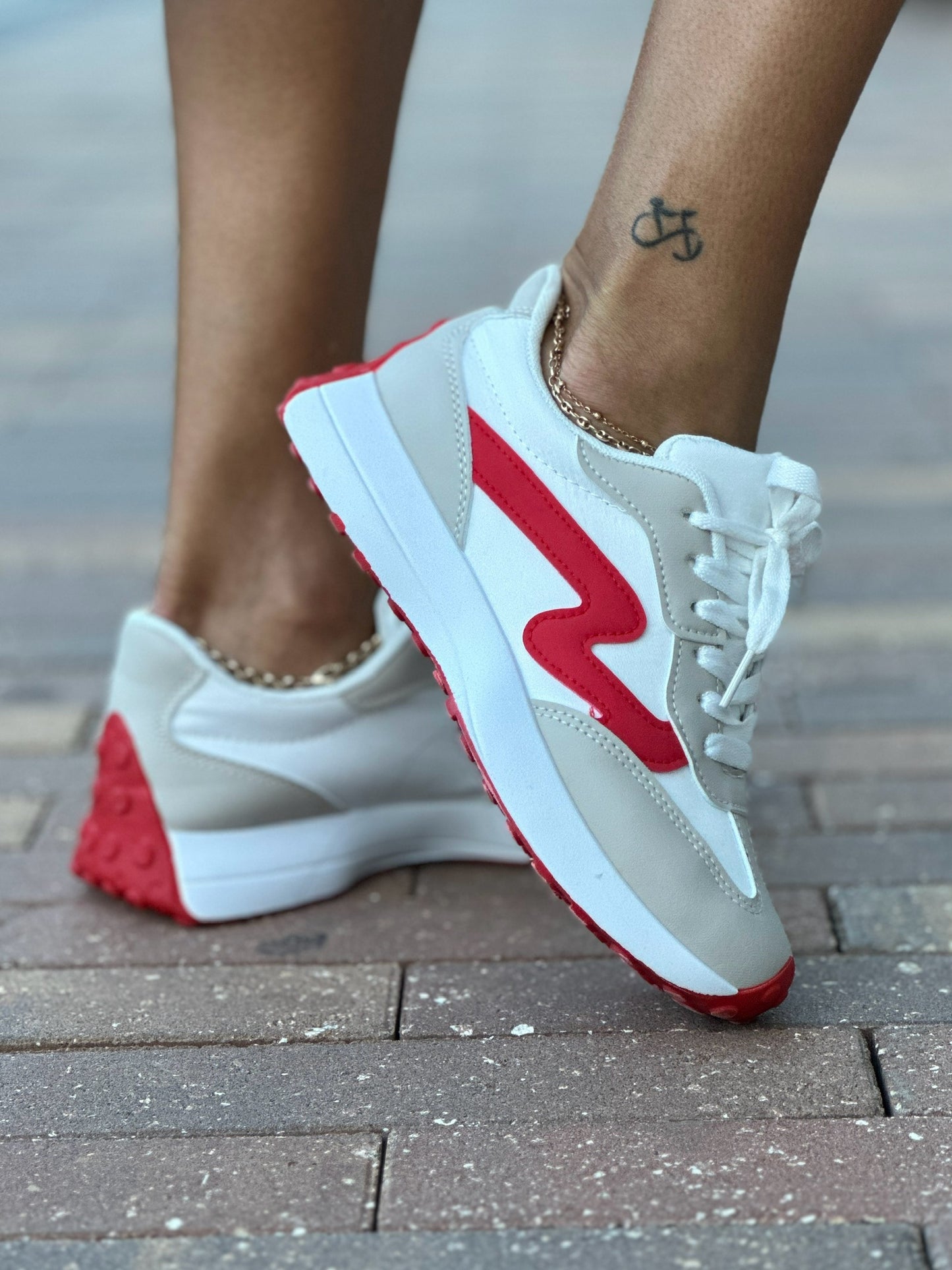 Balance Red Sneakers