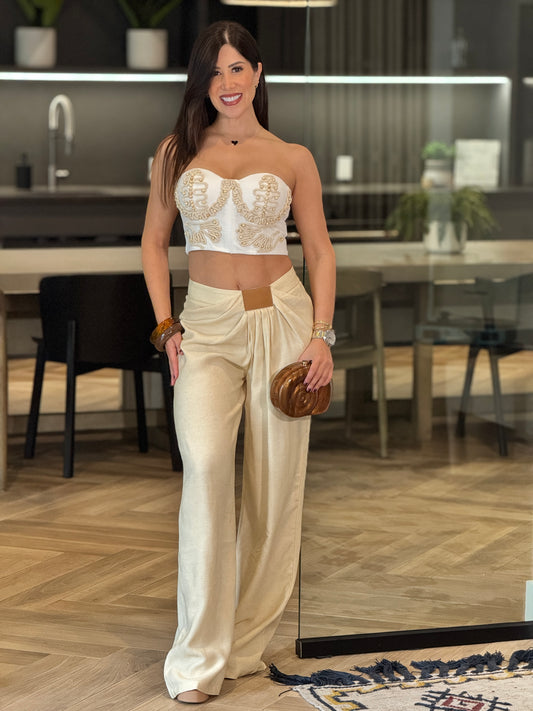 Lorenz Bustier & Draped Pants Set