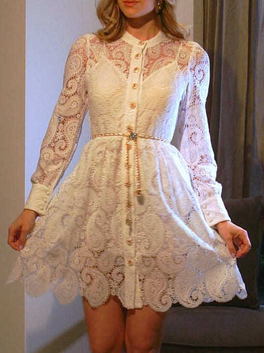 Cindirella White Torchon Dress