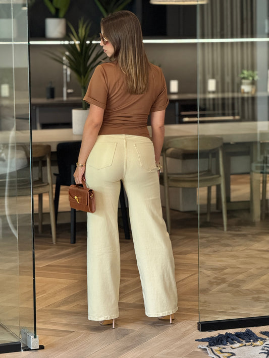 Silvia Beige Cutots Jeans