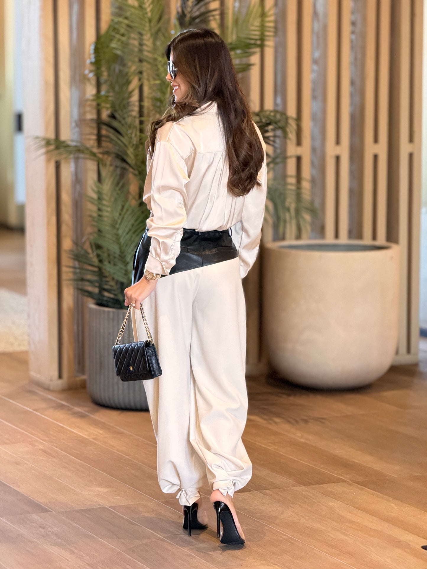 Cactus Ivory Satin Top