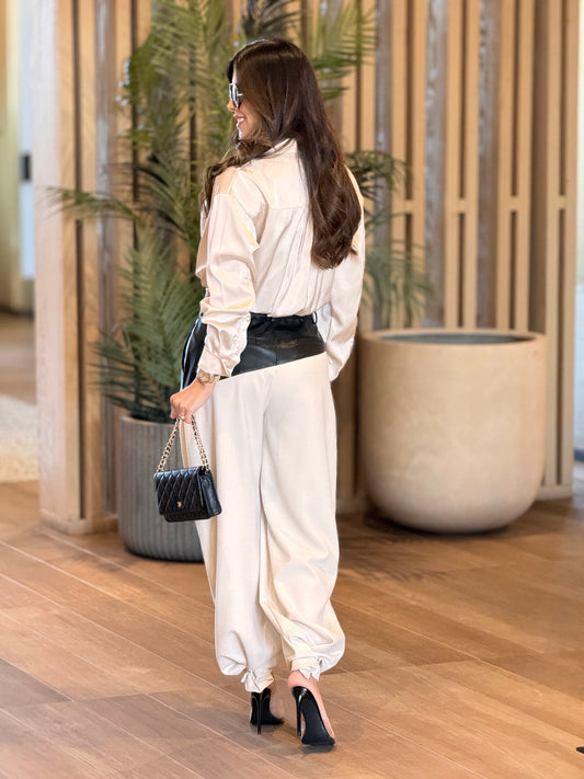 Cactus Ivory Satin Top