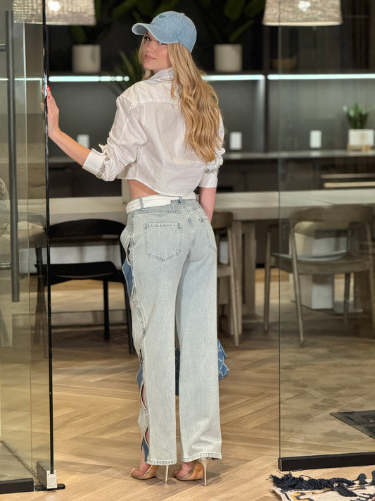 The Turkish White Rhinestone Shirt